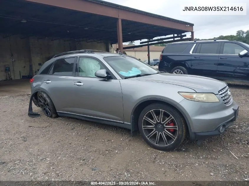 2005 Infiniti Fx35 VIN: JNRAS08W35X214616 Lot: 40422823