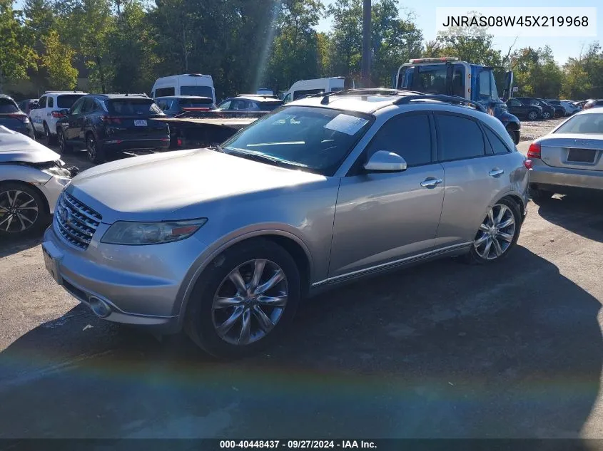 2005 Infiniti Fx35 VIN: JNRAS08W45X219968 Lot: 40448437