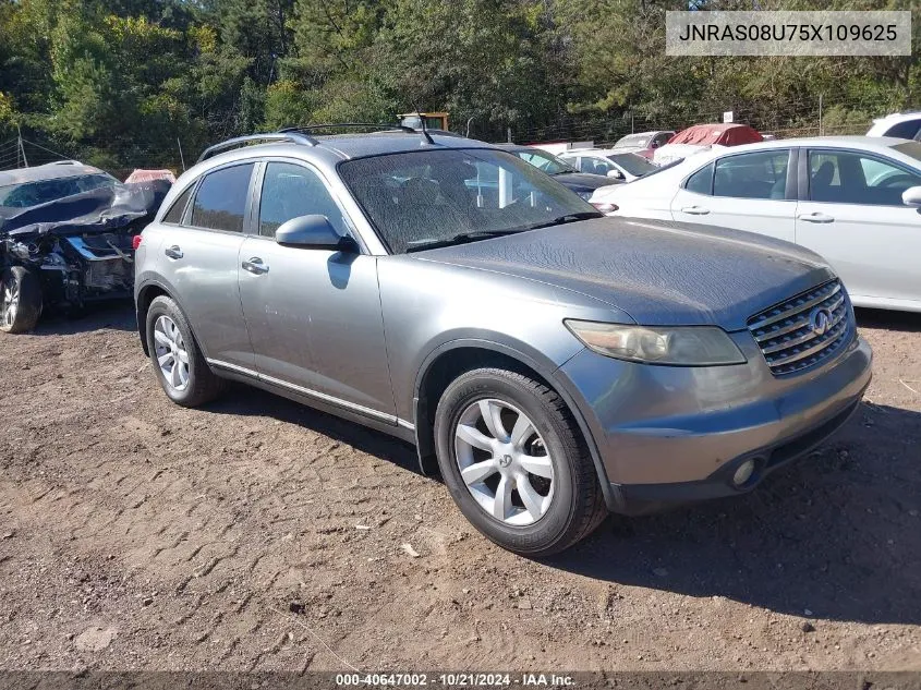 2005 Infiniti Fx35 VIN: JNRAS08U75X109625 Lot: 40647002