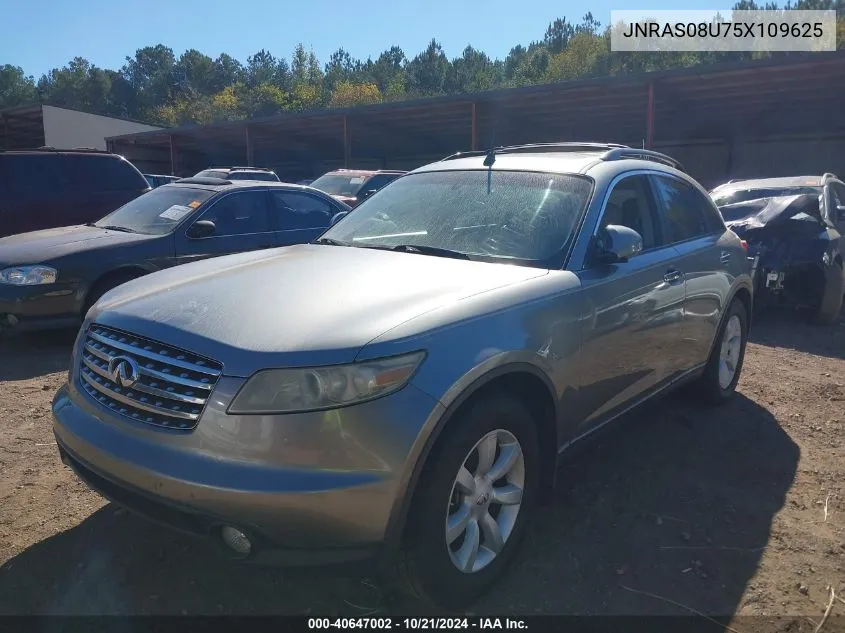 2005 Infiniti Fx35 VIN: JNRAS08U75X109625 Lot: 40647002