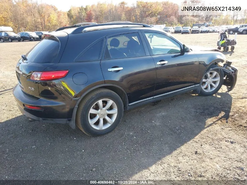 2005 Infiniti Fx35 VIN: JNRAS08W65X214349 Lot: 40698462