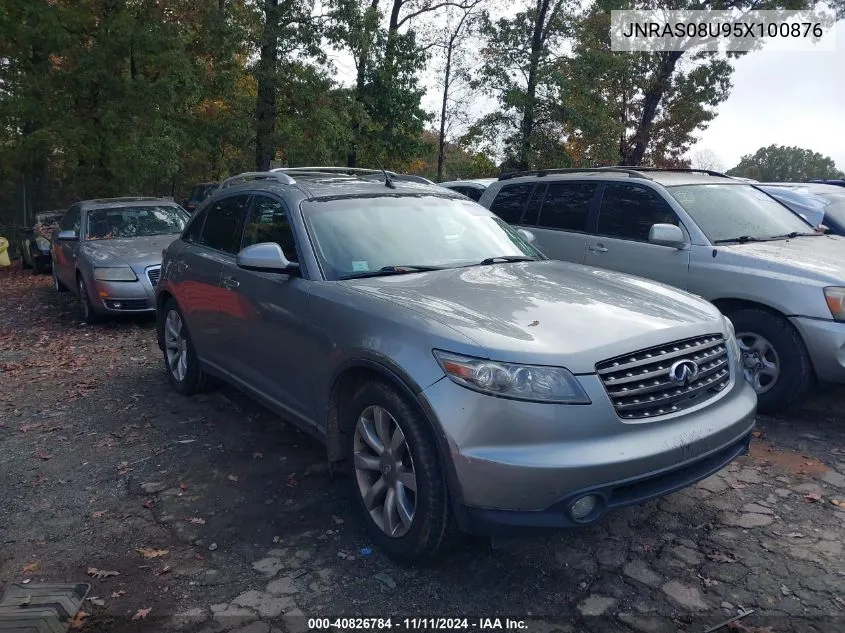 2005 Infiniti Fx35 VIN: JNRAS08U95X100876 Lot: 40826784