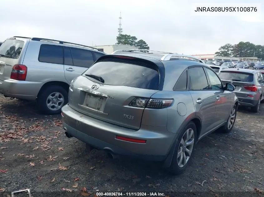 2005 Infiniti Fx35 VIN: JNRAS08U95X100876 Lot: 40826784