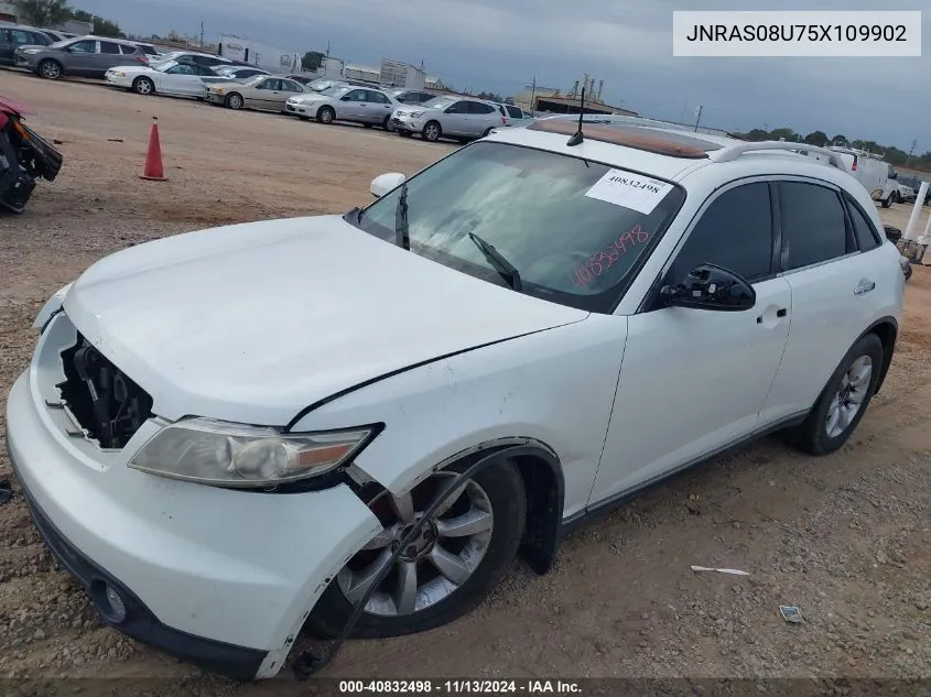 2005 Infiniti Fx35 VIN: JNRAS08U75X109902 Lot: 40832498