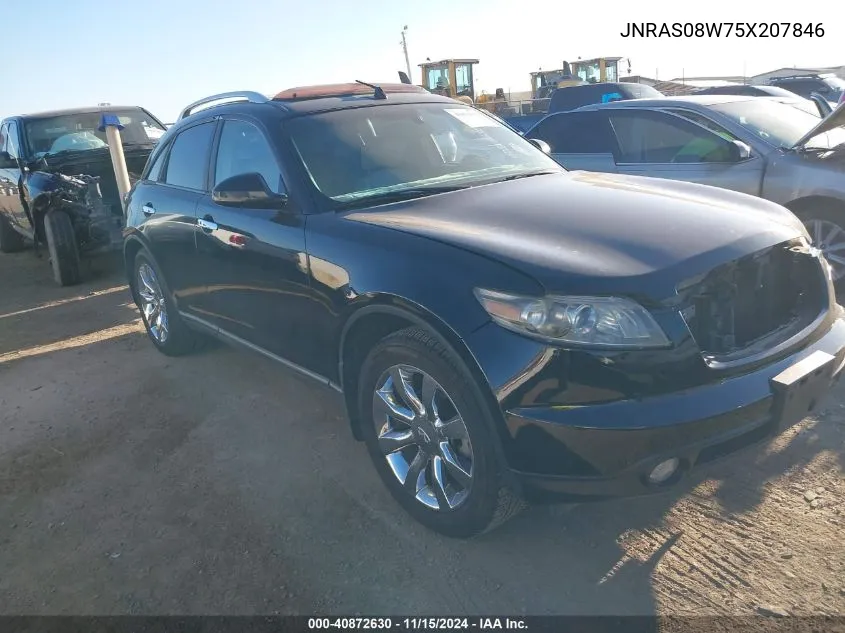 2005 Infiniti Fx35 VIN: JNRAS08W75X207846 Lot: 40872630