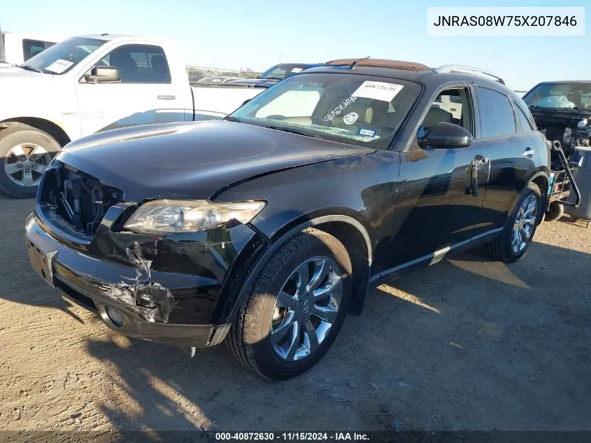 2005 Infiniti Fx35 VIN: JNRAS08W75X207846 Lot: 40872630