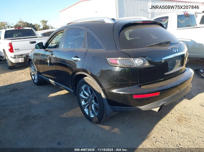 2005 Infiniti Fx35 VIN: JNRAS08W75X207846 Lot: 40872630