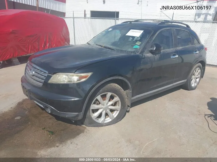 JNRAS08U66X106197 2006 Infiniti Fx35