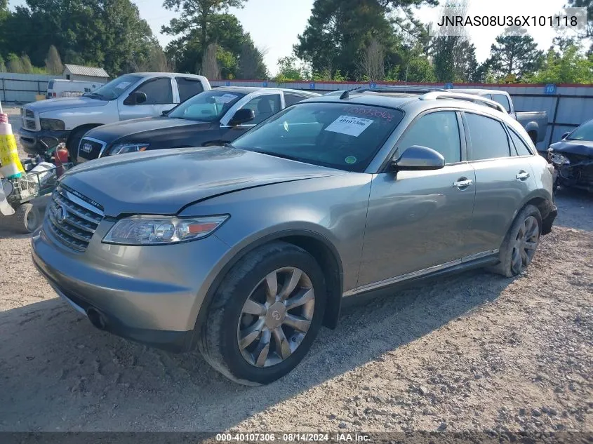 2006 Infiniti Fx35 VIN: JNRAS08U36X101118 Lot: 40107306