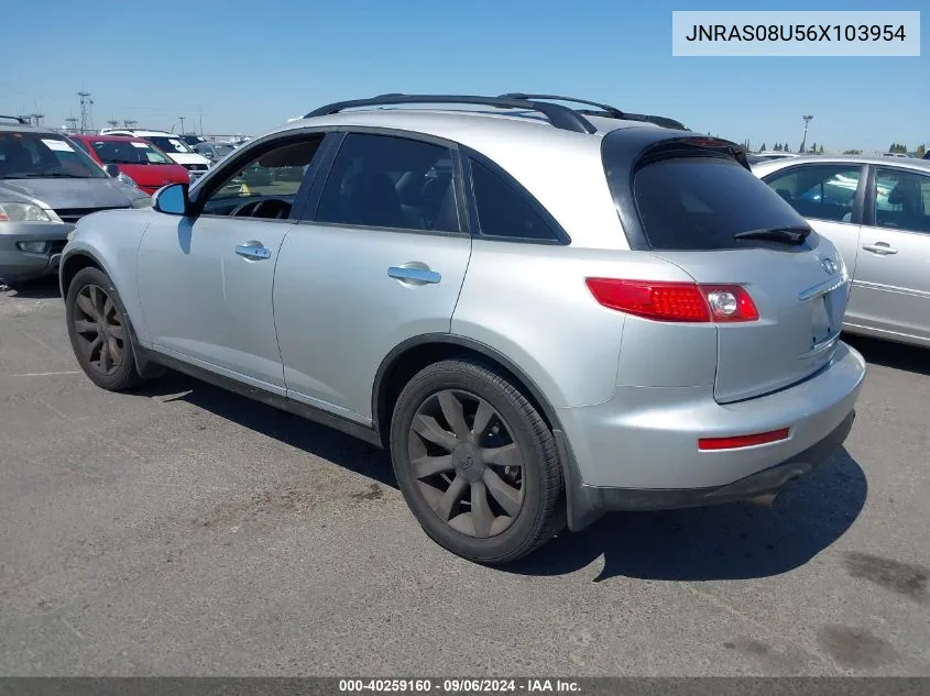 2006 Infiniti Fx35 VIN: JNRAS08U56X103954 Lot: 40259160