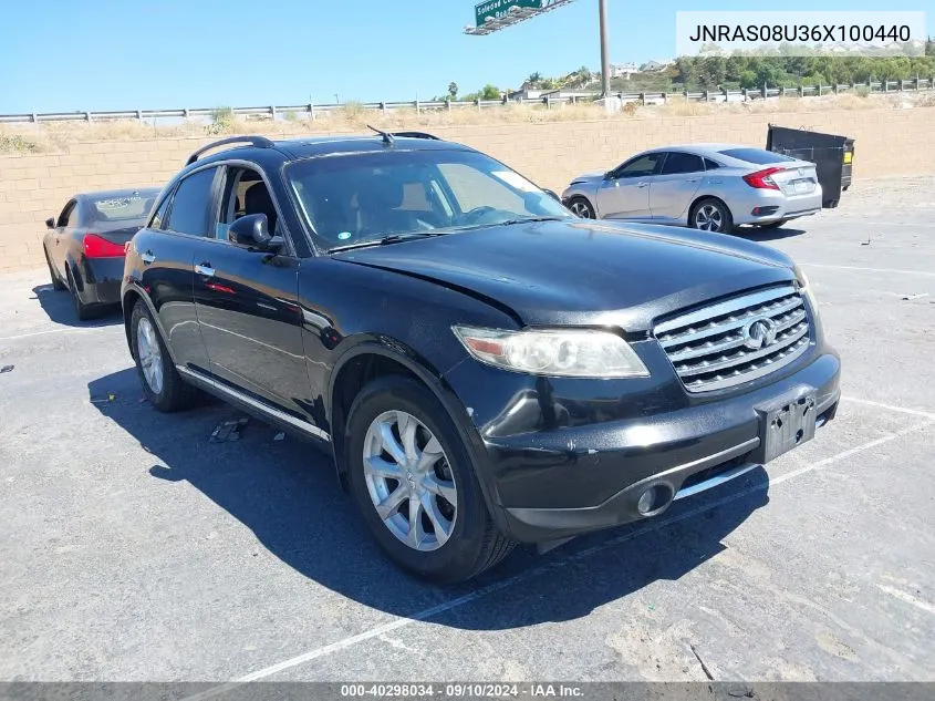 2006 Infiniti Fx35 VIN: JNRAS08U36X100440 Lot: 40298034