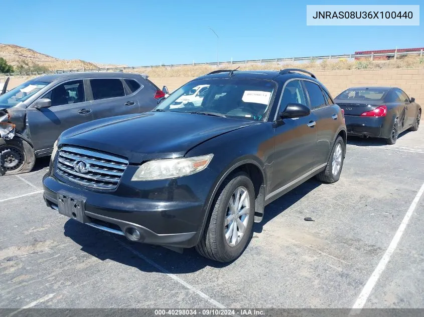 2006 Infiniti Fx35 VIN: JNRAS08U36X100440 Lot: 40298034