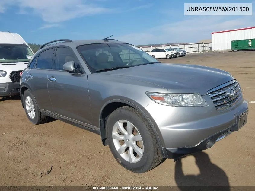 2006 Infiniti Fx35 VIN: JNRAS08W56X201500 Lot: 40339660