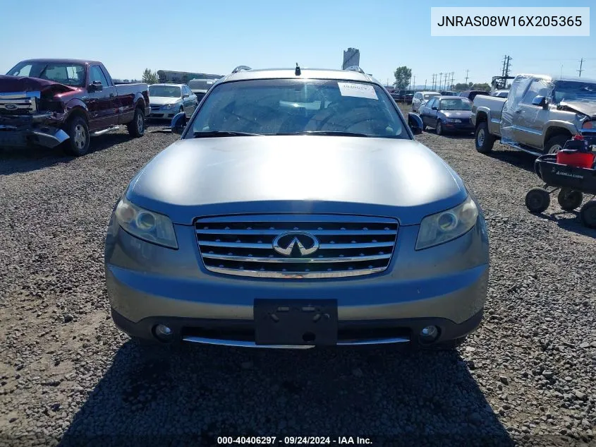 2006 Infiniti Fx35 VIN: JNRAS08W16X205365 Lot: 40406297