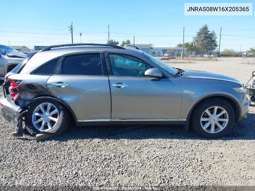 2006 Infiniti Fx35 VIN: JNRAS08W16X205365 Lot: 40406297