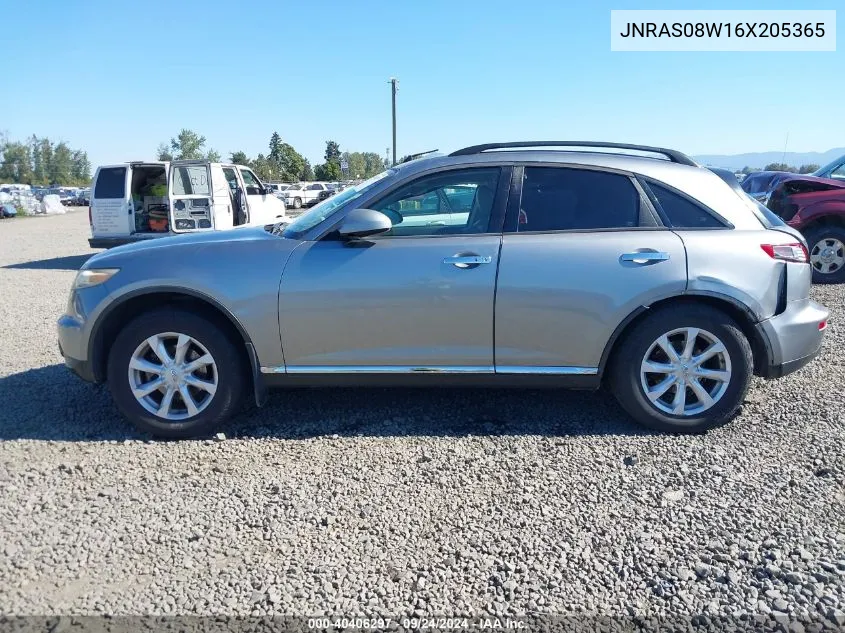 2006 Infiniti Fx35 VIN: JNRAS08W16X205365 Lot: 40406297