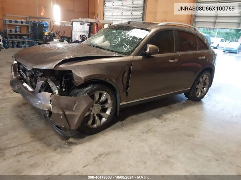 2006 Infiniti Fx35 VIN: JNRAS08U66X100769 Lot: 40479308