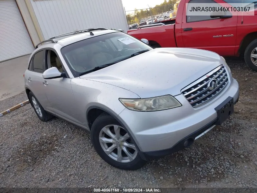 2006 Infiniti Fx35 VIN: JNRAS08U46X103167 Lot: 40567168