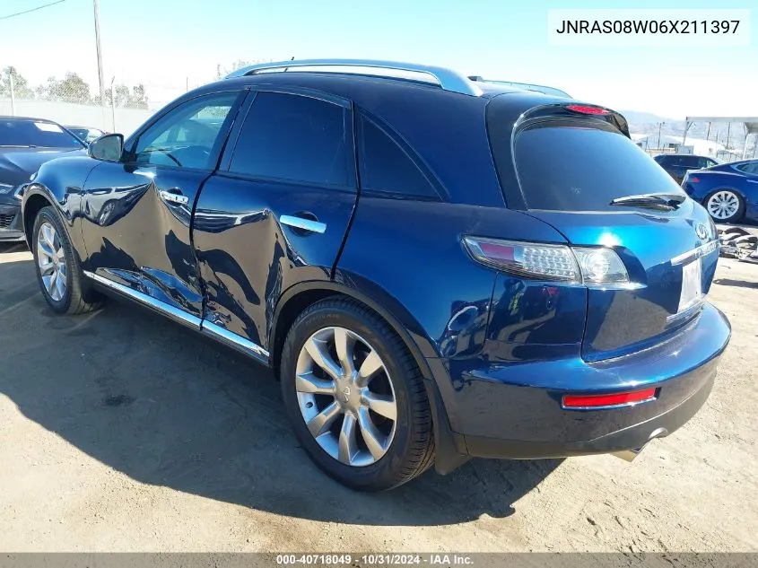 2006 Infiniti Fx35 VIN: JNRAS08W06X211397 Lot: 40718049