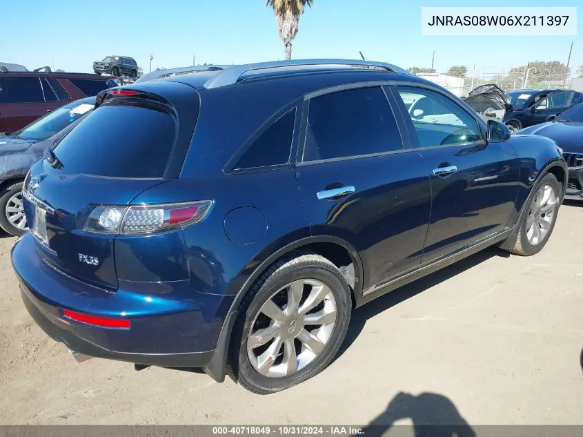 2006 Infiniti Fx35 VIN: JNRAS08W06X211397 Lot: 40718049