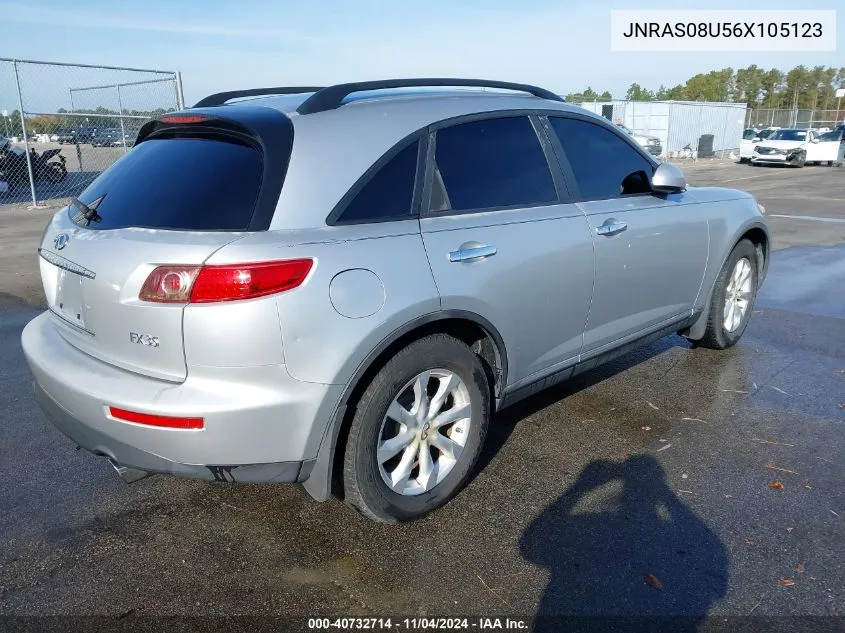 2006 Infiniti Fx35 VIN: JNRAS08U56X105123 Lot: 40732714