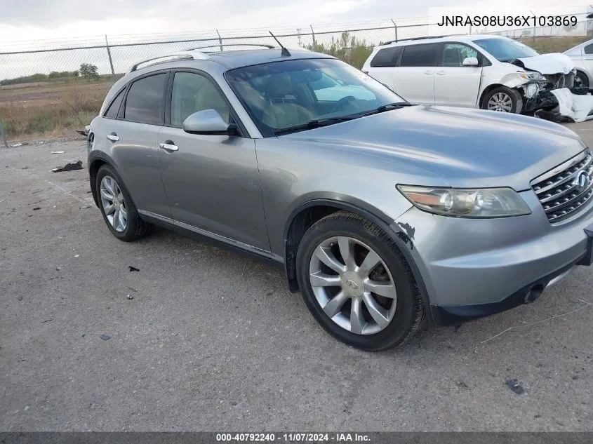 2006 Infiniti Fx35 VIN: JNRAS08U36X103869 Lot: 40792240