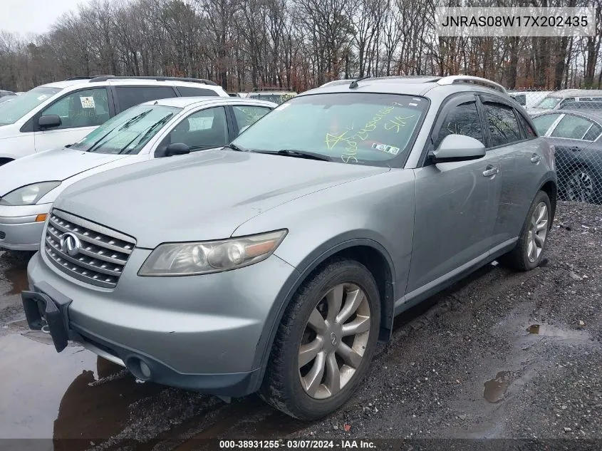 2007 Infiniti Fx35 VIN: JNRAS08W17X202435 Lot: 38931255