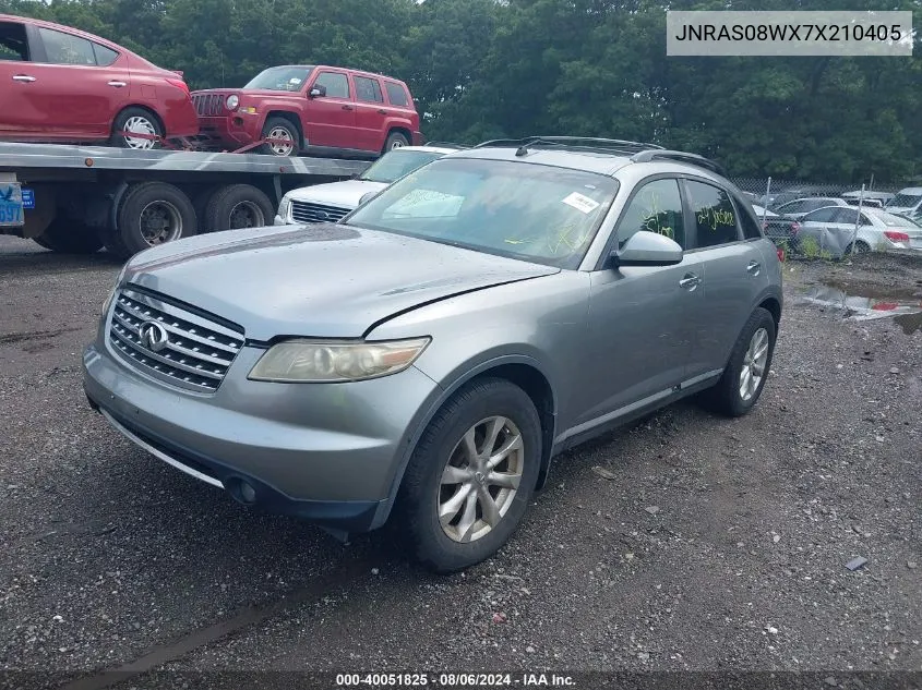 2007 Infiniti Fx35 VIN: JNRAS08WX7X210405 Lot: 40051825