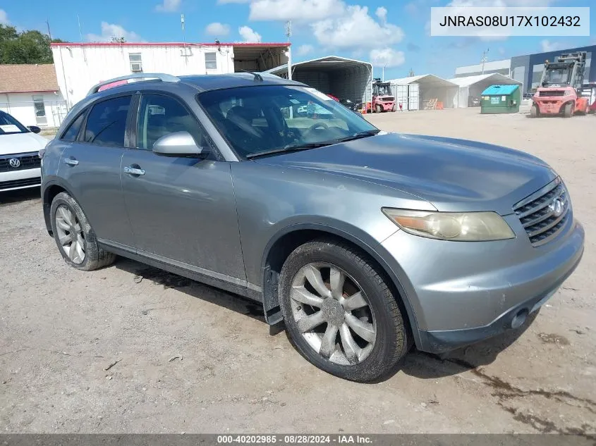 2007 Infiniti Fx35 VIN: JNRAS08U17X102432 Lot: 40202985