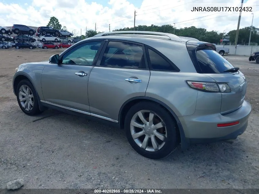 2007 Infiniti Fx35 VIN: JNRAS08U17X102432 Lot: 40202985