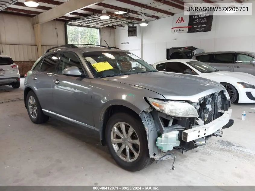 2007 Infiniti Fx35 VIN: JNRAS08W57X206701 Lot: 40412071