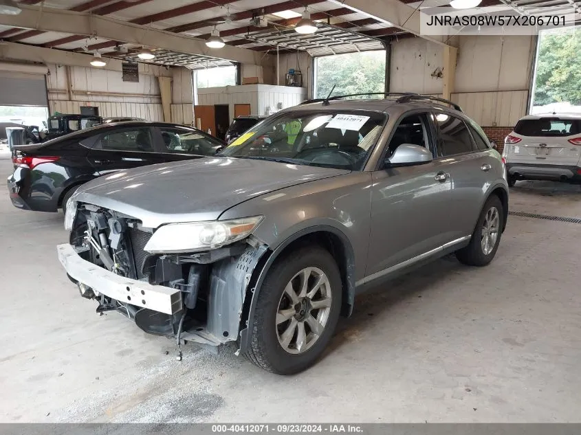 2007 Infiniti Fx35 VIN: JNRAS08W57X206701 Lot: 40412071