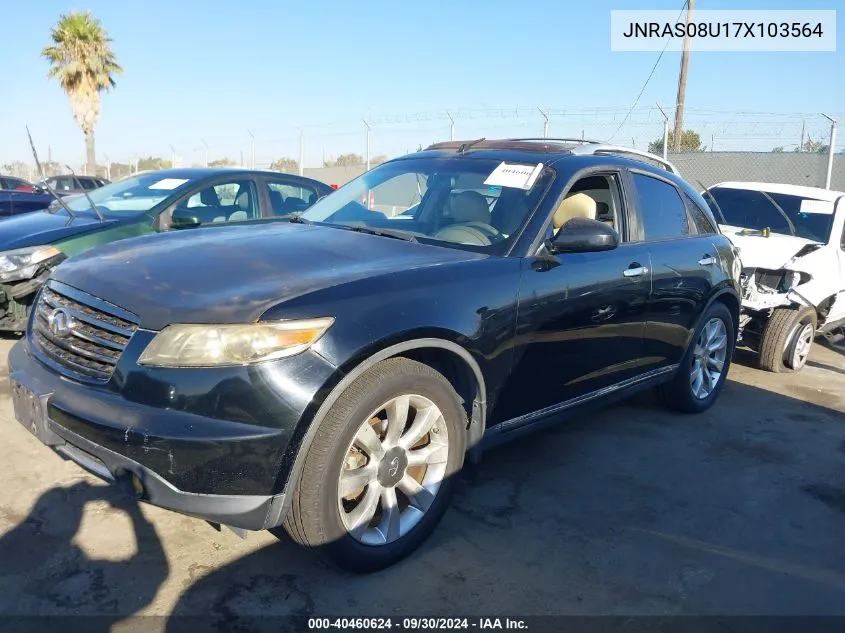 2007 Infiniti Fx35 VIN: JNRAS08U17X103564 Lot: 40460624