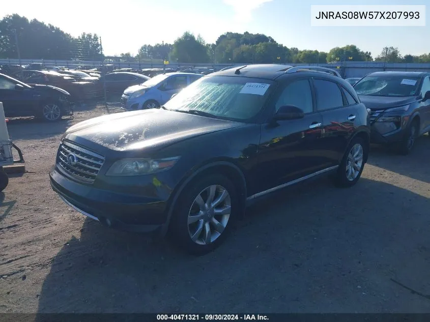 2007 Infiniti Fx35 VIN: JNRAS08W57X207993 Lot: 40471321