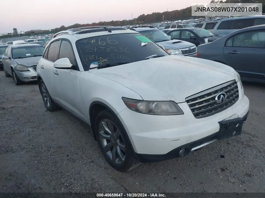 2007 Infiniti Fx35 VIN: JNRAS08W07X201048 Lot: 40659647