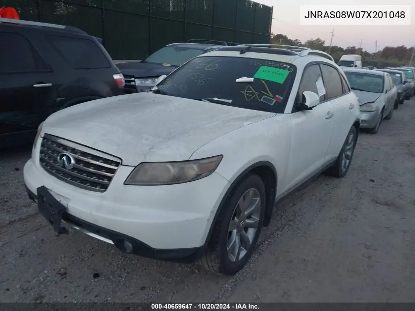 2007 Infiniti Fx35 VIN: JNRAS08W07X201048 Lot: 40659647