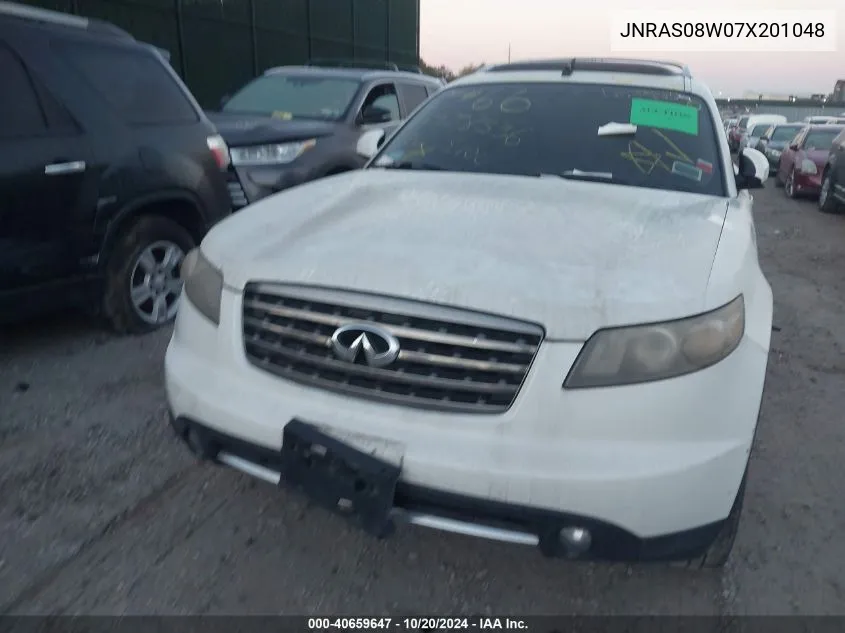 2007 Infiniti Fx35 VIN: JNRAS08W07X201048 Lot: 40659647