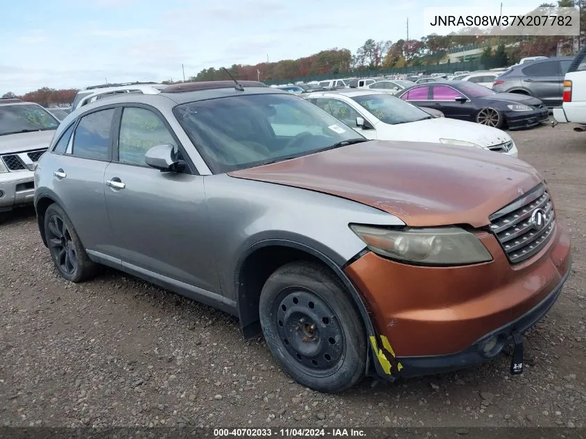 2007 Infiniti Fx35 VIN: JNRAS08W37X207782 Lot: 40702033