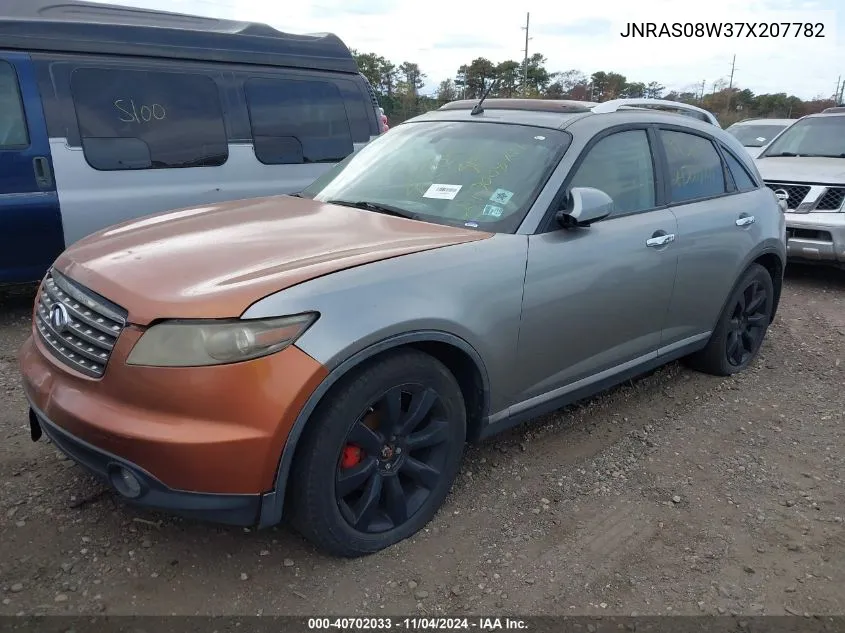 2007 Infiniti Fx35 VIN: JNRAS08W37X207782 Lot: 40702033