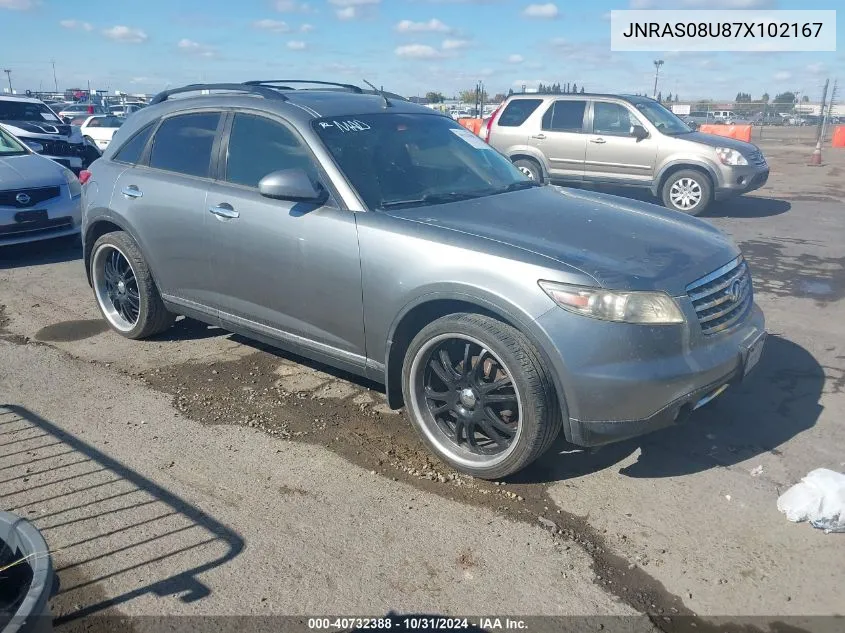 2007 Infiniti Fx35 VIN: JNRAS08U87X102167 Lot: 40732388