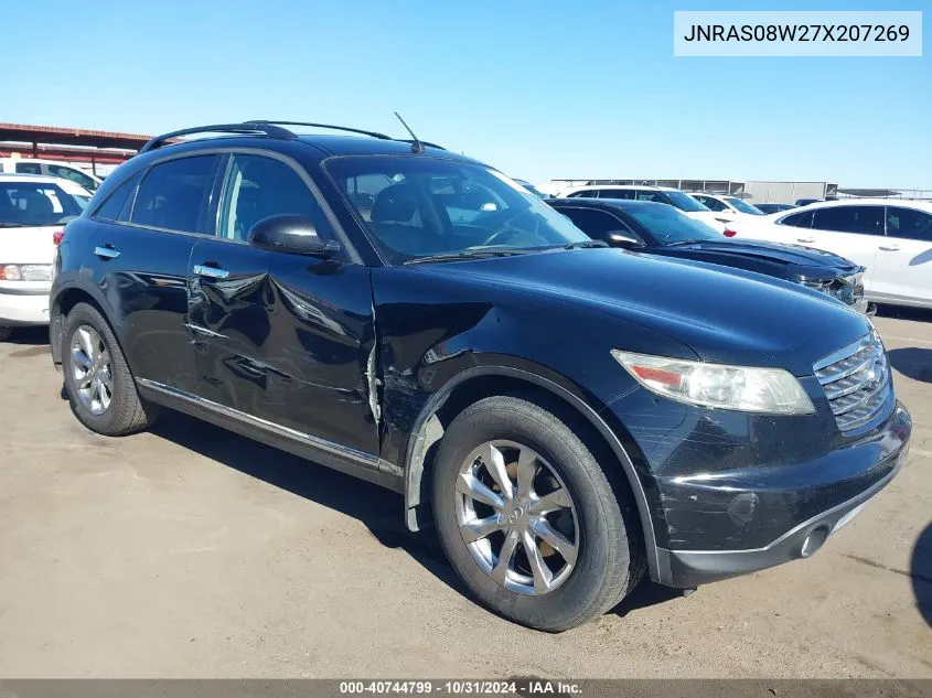 2007 Infiniti Fx35 VIN: JNRAS08W27X207269 Lot: 40744799