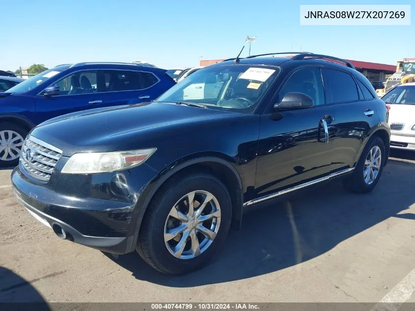 2007 Infiniti Fx35 VIN: JNRAS08W27X207269 Lot: 40744799