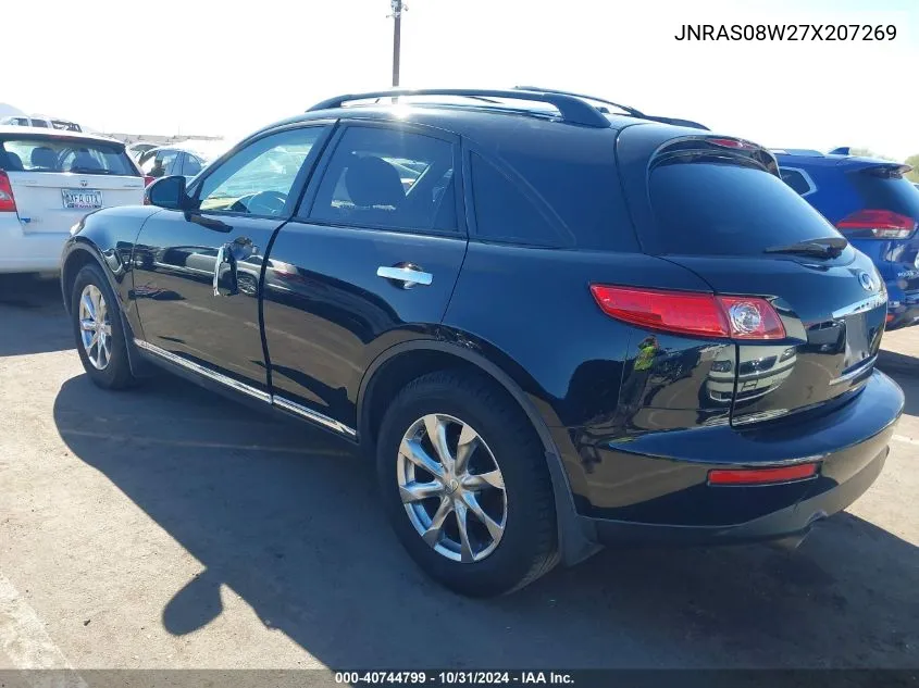 2007 Infiniti Fx35 VIN: JNRAS08W27X207269 Lot: 40744799