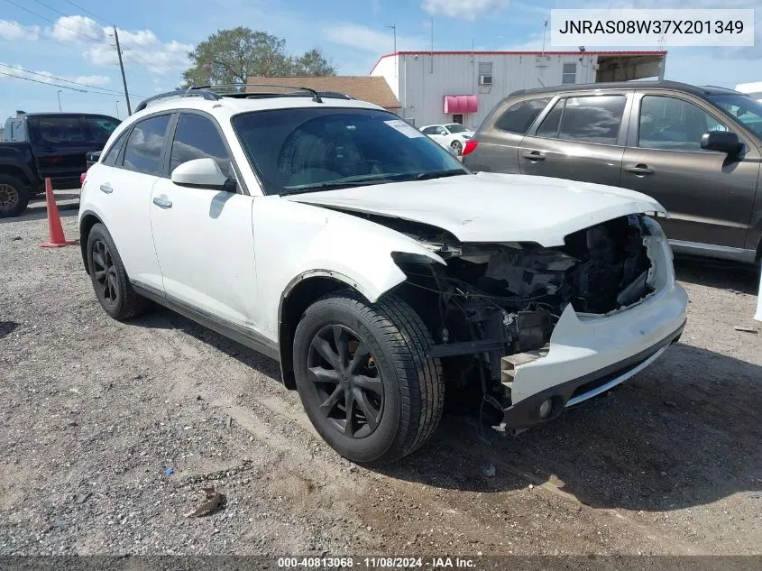 2007 Infiniti Fx35 VIN: JNRAS08W37X201349 Lot: 40813068