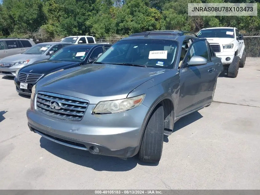 2008 Infiniti Fx35 VIN: JNRAS08U78X103473 Lot: 40105183