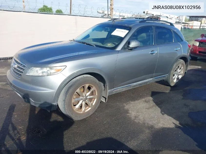 2008 Infiniti Fx35 VIN: JNRAS08U08X102956 Lot: 40335822