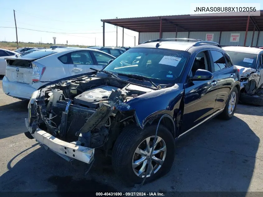 2008 Infiniti Fx35 VIN: JNRAS08U88X102056 Lot: 40431690