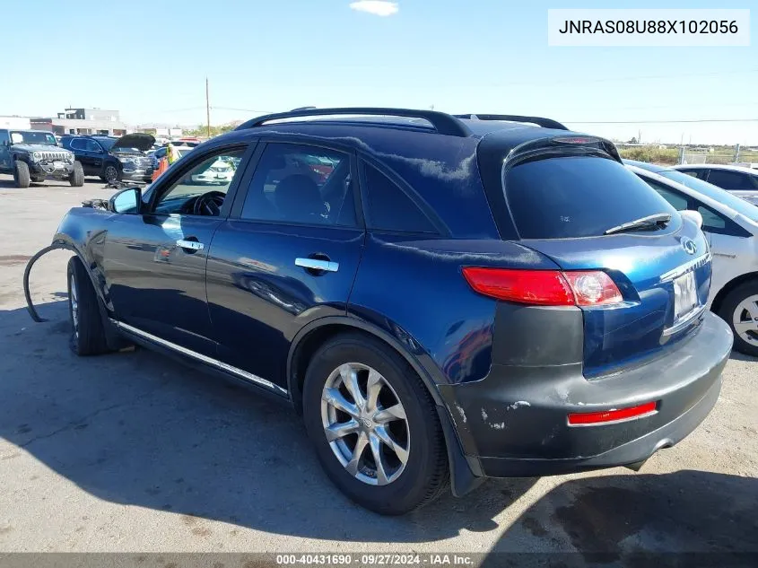 2008 Infiniti Fx35 VIN: JNRAS08U88X102056 Lot: 40431690