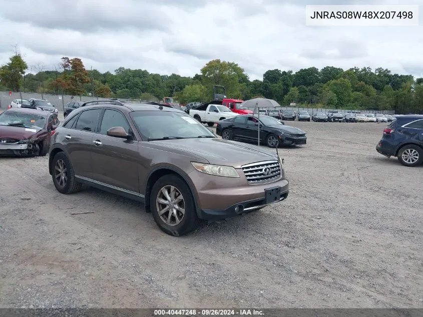 2008 Infiniti Fx35 VIN: JNRAS08W48X207498 Lot: 40447248