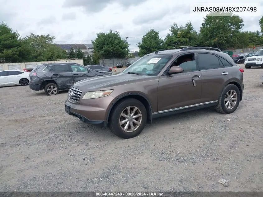 2008 Infiniti Fx35 VIN: JNRAS08W48X207498 Lot: 40447248